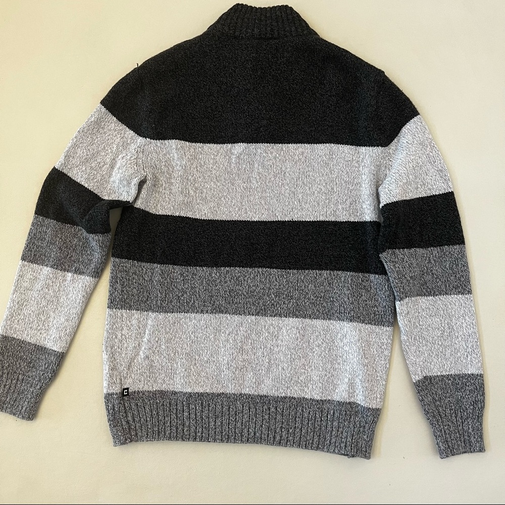 Chaps Black Grey Sweater B8/39 - Picture 3 of 9